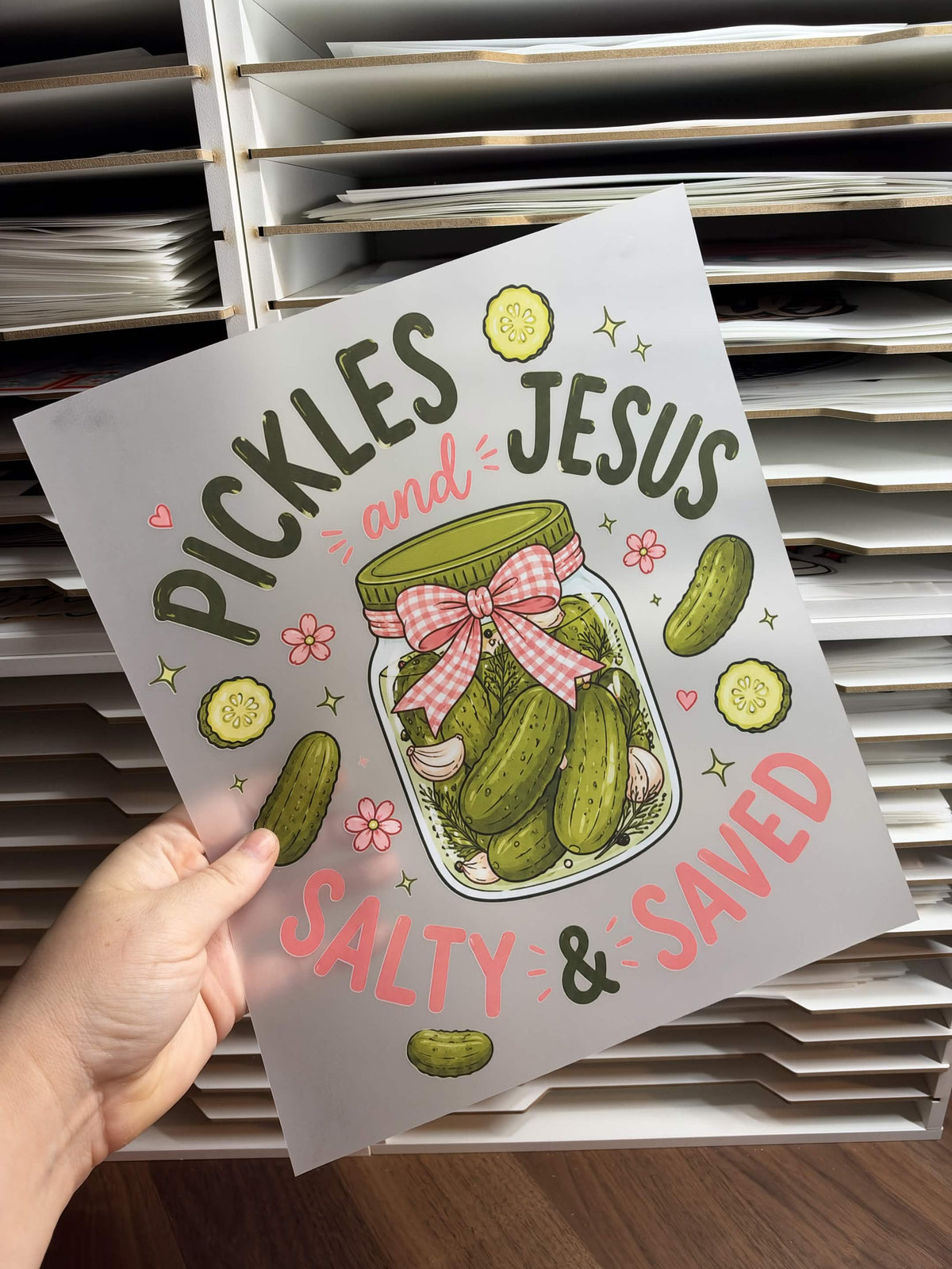 PICKLES & JESUS, SALTY AND SAVED DTF