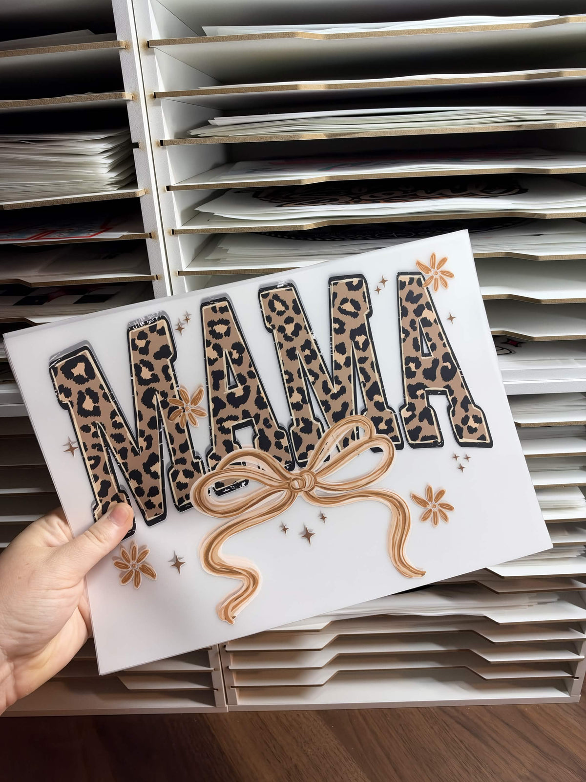 BROWN CHEETAH MAMA DTF