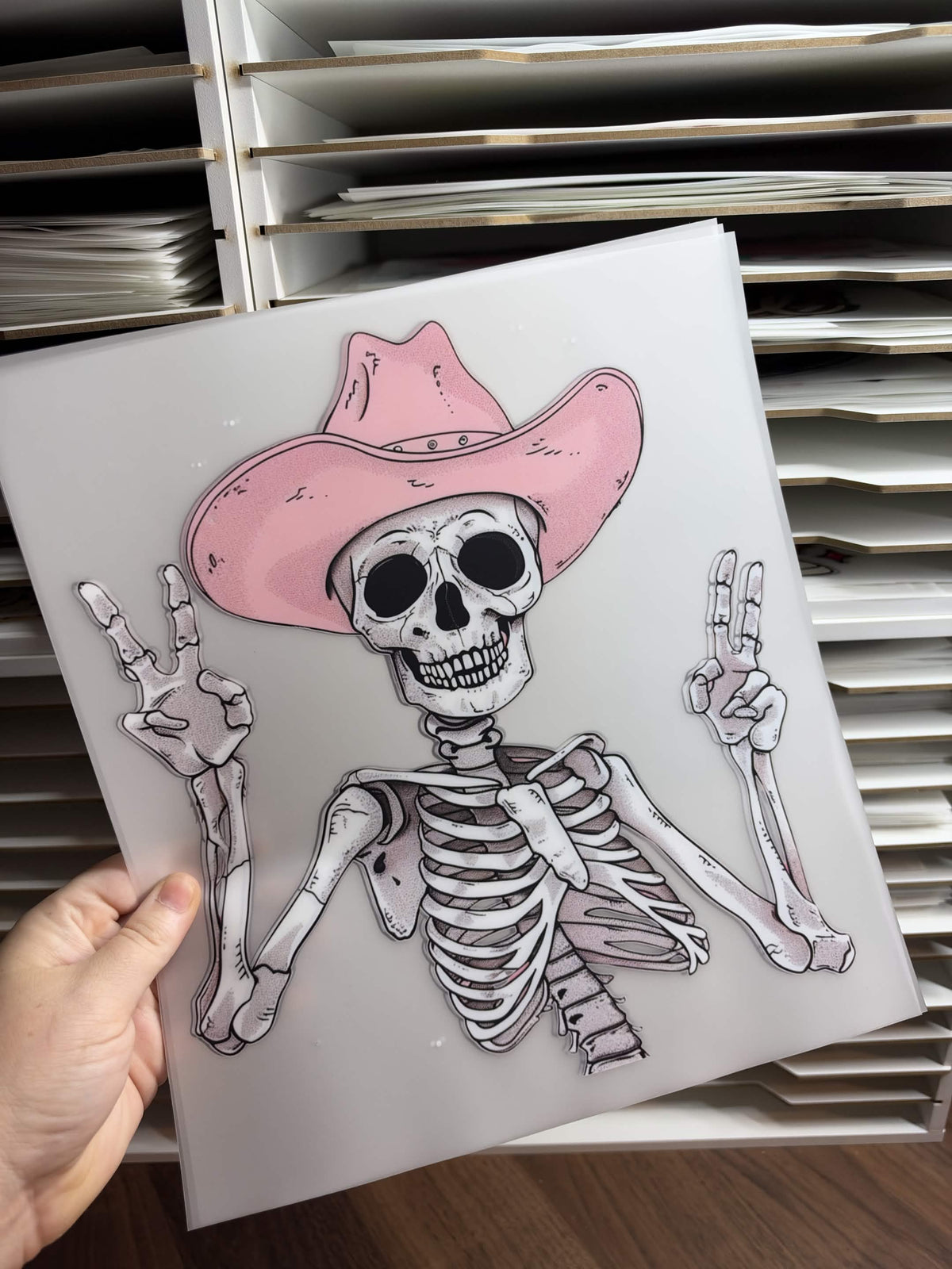 SKELETON COWGIRL DTF