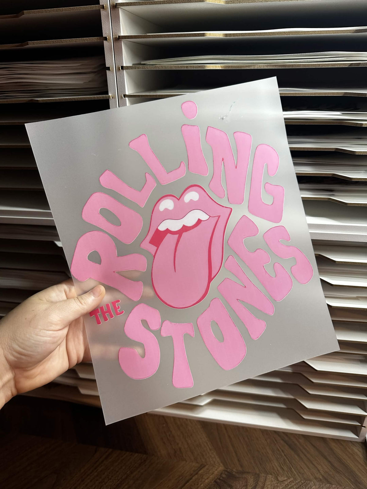 PINK STONES DTF