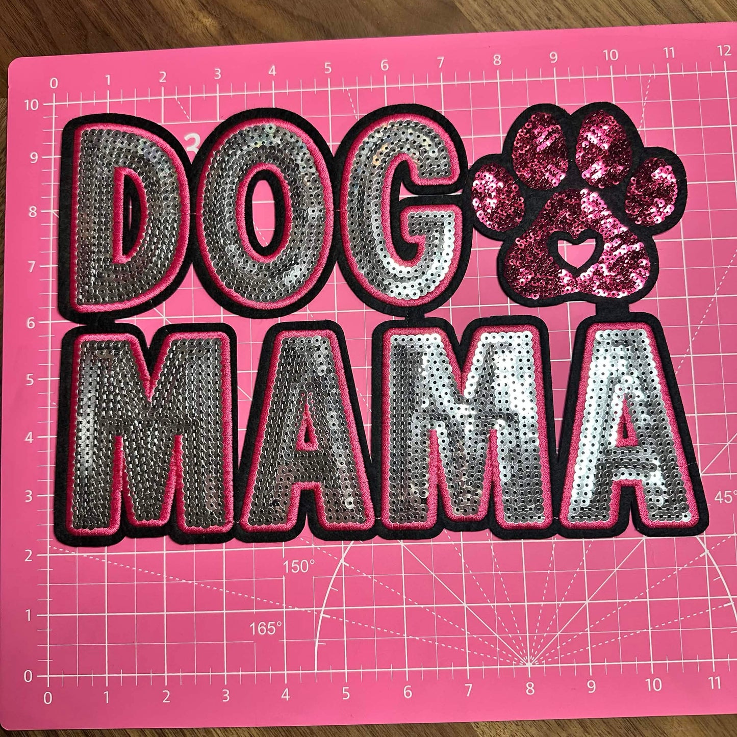 DOG MAMA SEQUIN PATCH