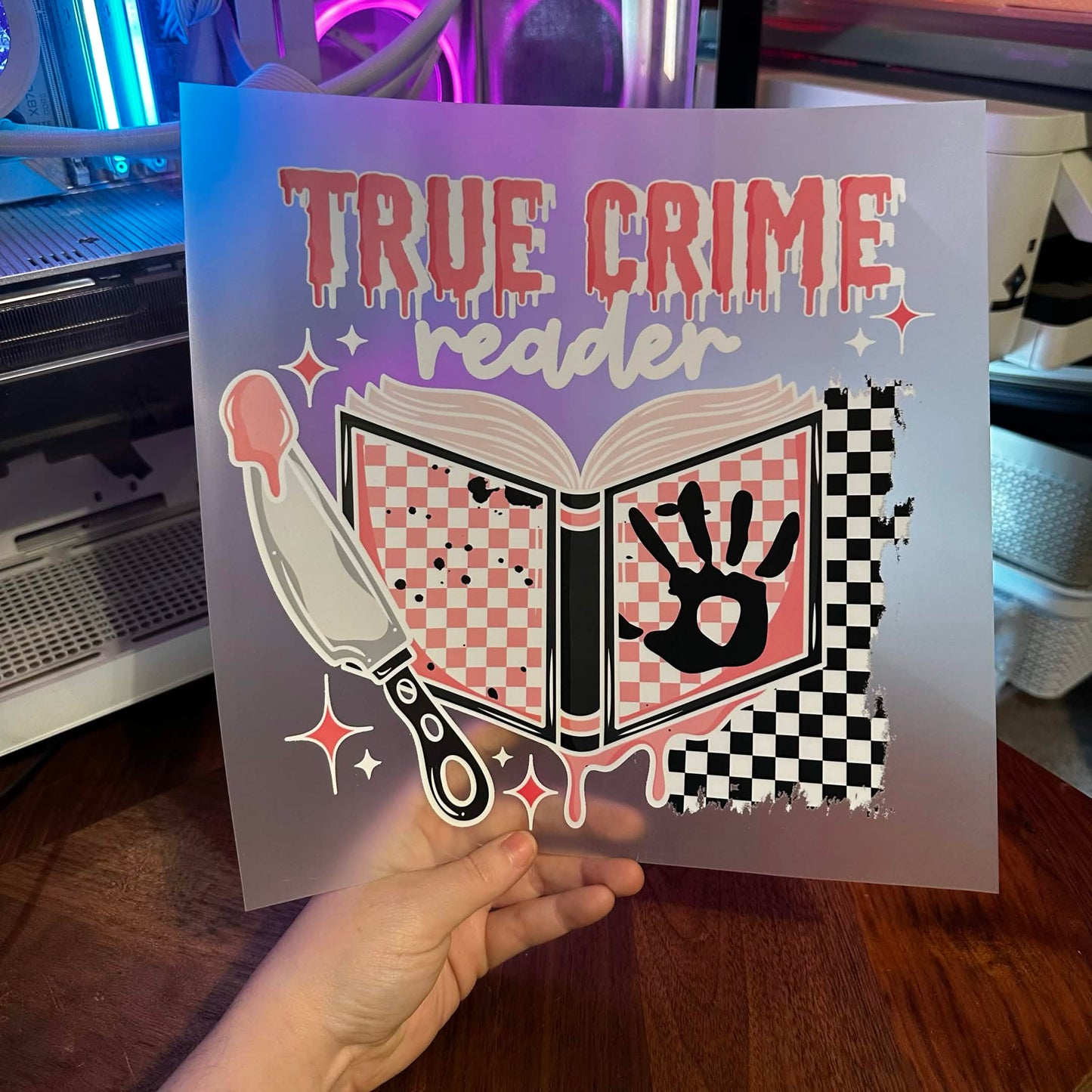 TRUE CRIME READER DTF PRINT