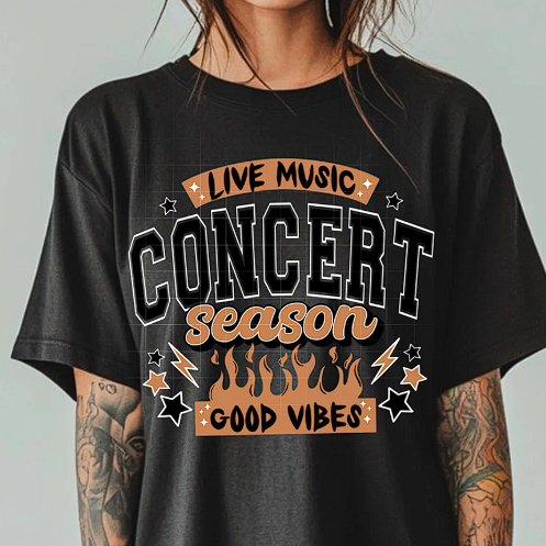 LIVE MUSIC CONCERT SEASON SCREEN PRINT