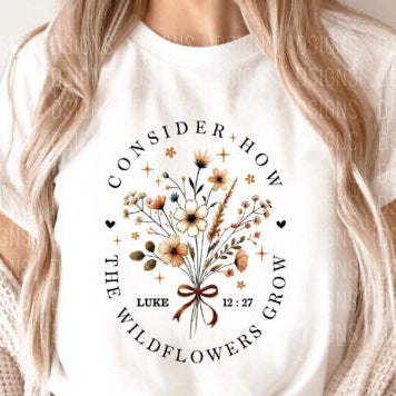 CONSIDER HOW THE WILDFLOWERS GROW SCREEN PRINT