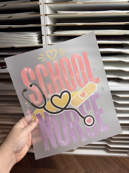 SCHOOL NURSE PASTEL DTF