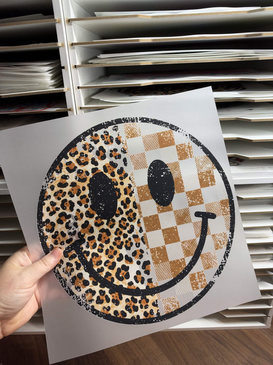 CHEETAH SMILEY DTF