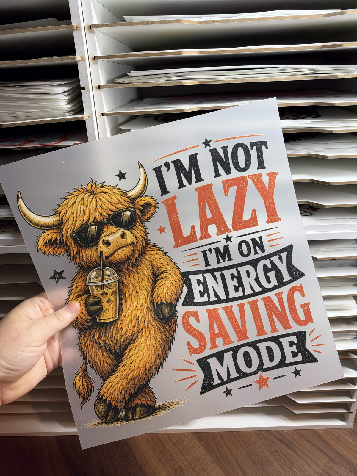 I'M NOT LAZY I'M ON ENERGY SAVING MODE DTF