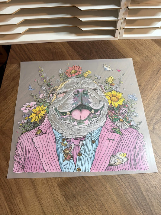 PUG FLORAL 2TONE DTF