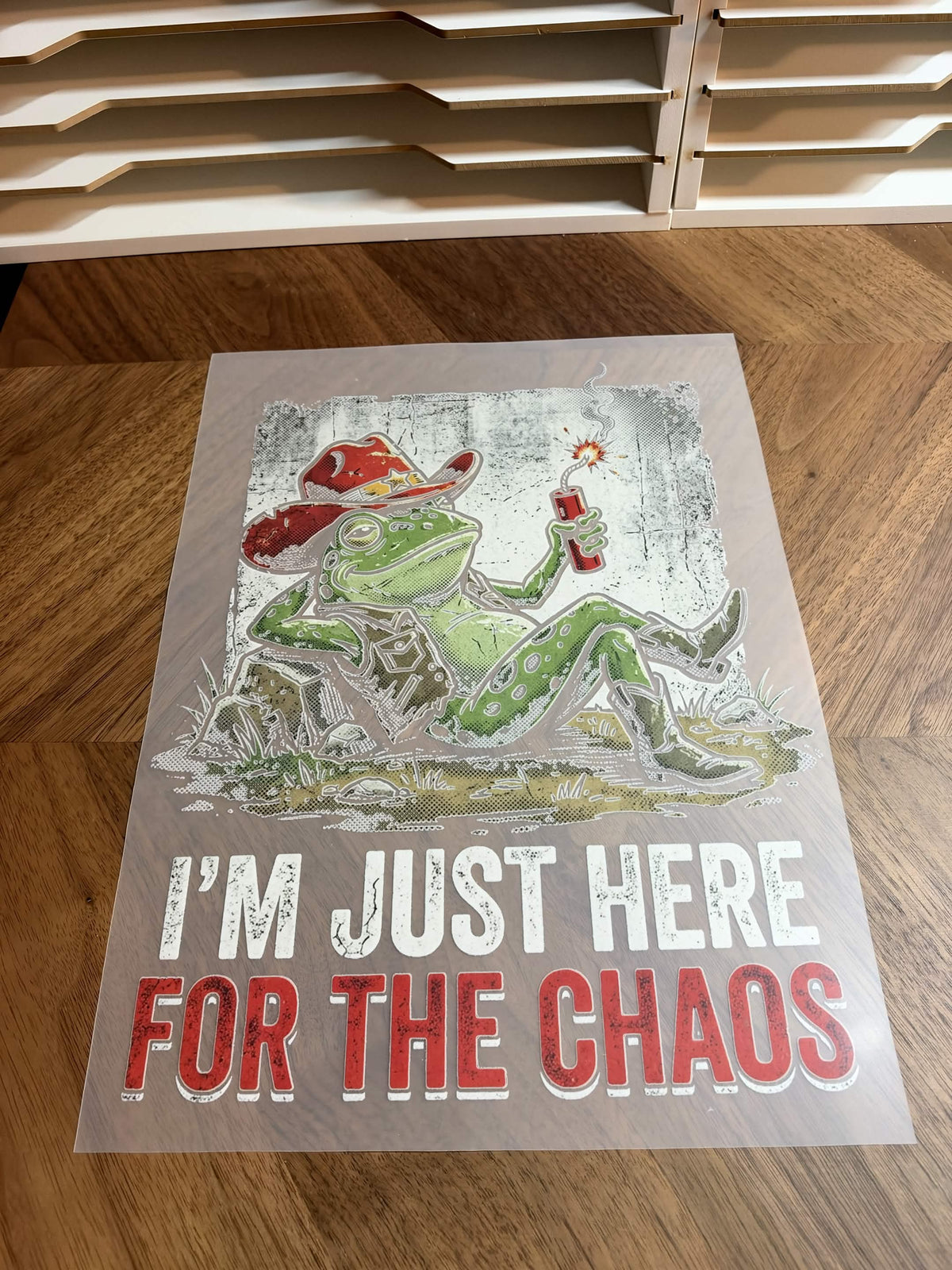 HERE FOR THE CHAOS 2TONE DTF