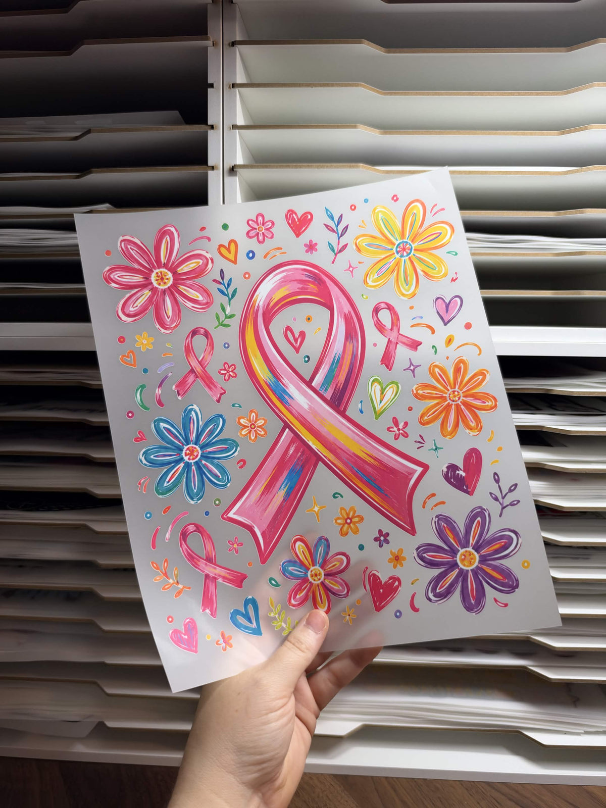BREAST CANCER RIBBON DTF