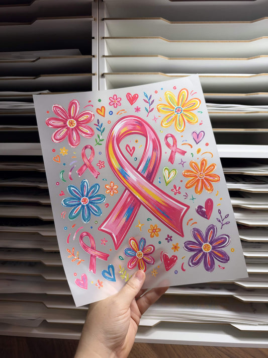 BREAST CANCER RIBBON DTF