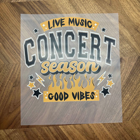 LIVE MUSIC CONCERT MUSIC SEASON - DTF PRINT