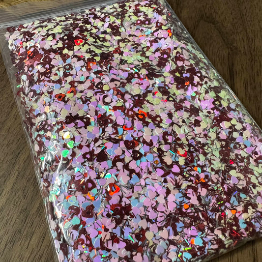 HEARTS PINK & BLUE MIX