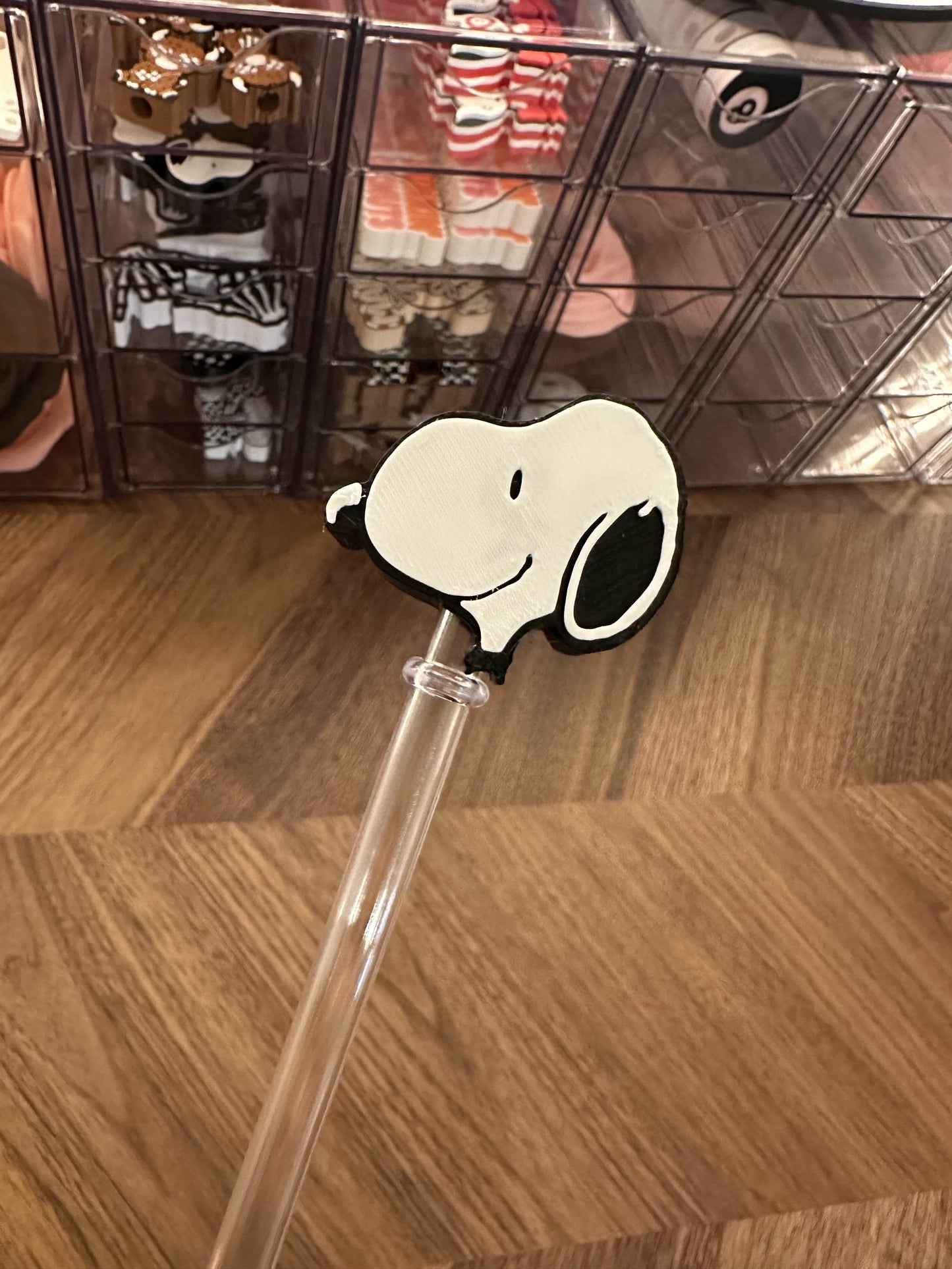 SNOOPY STRAW TOPPER 3D PRINTED