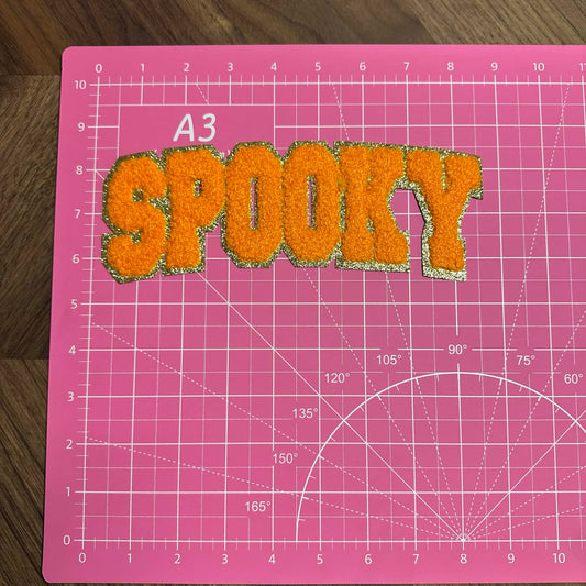 ORANGE SPOOKY CHINELLE PATCH