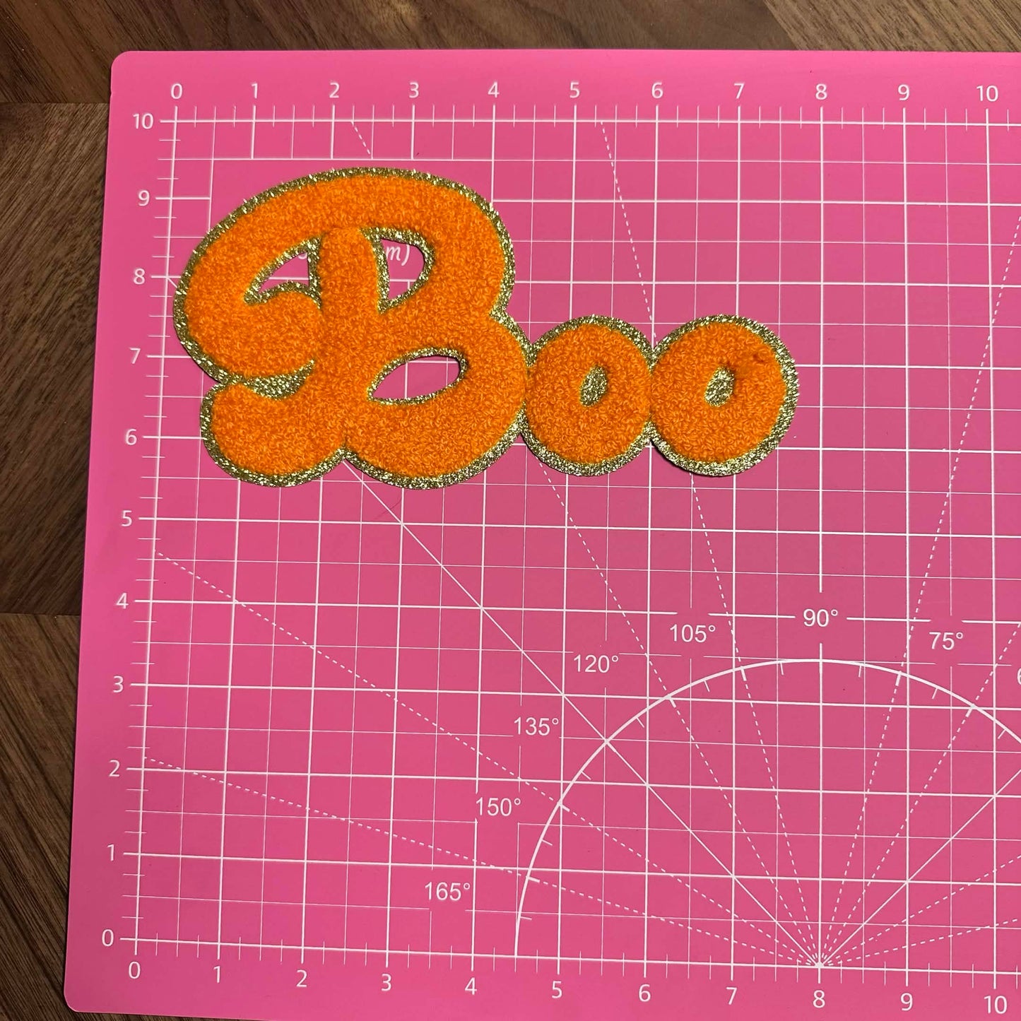 ORANGE BOO CHINELLE PATCH