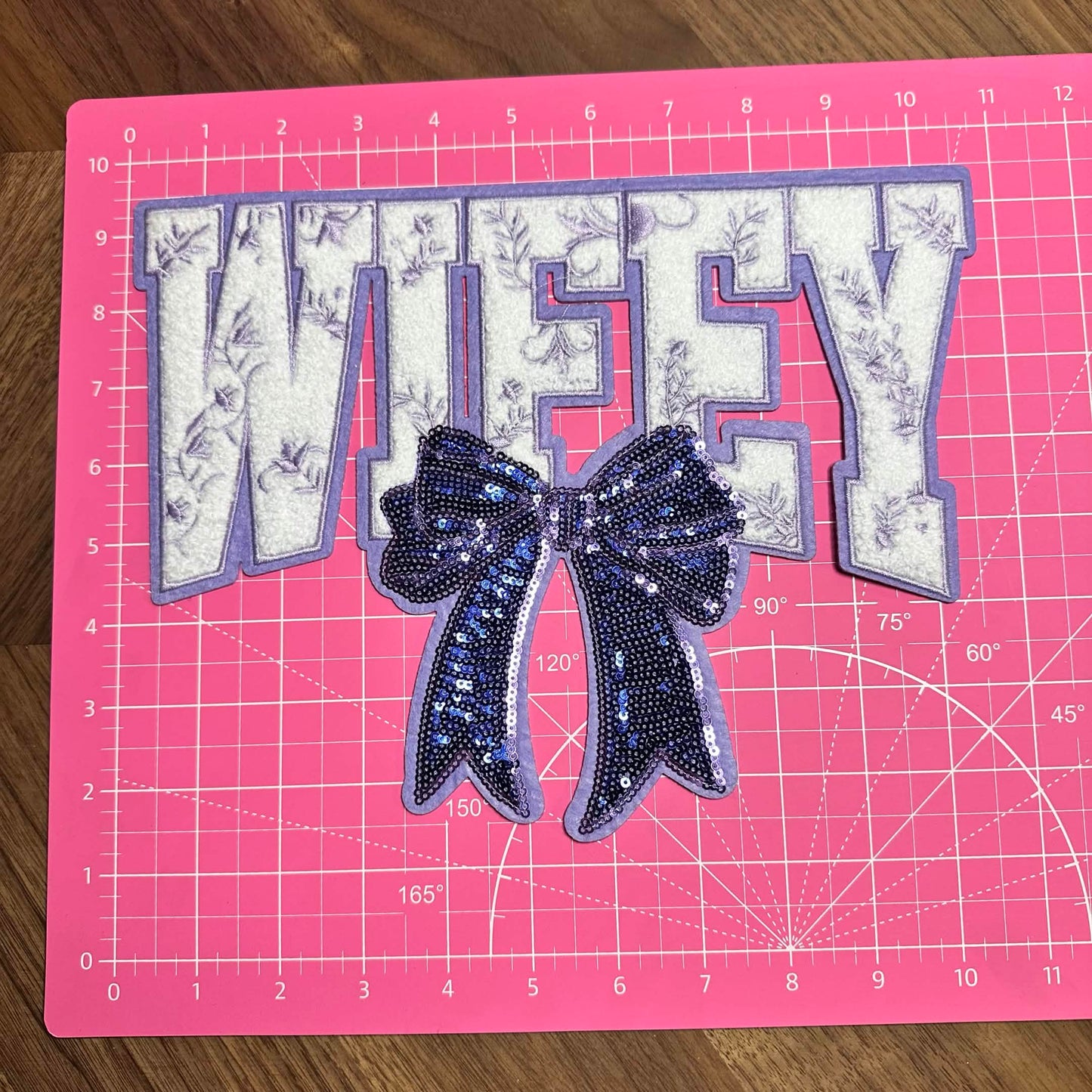 PURPLE WIFEY CHINELLE PATCH