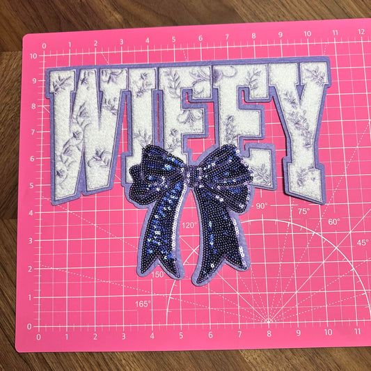 PURPLE WIFEY CHINELLE PATCH