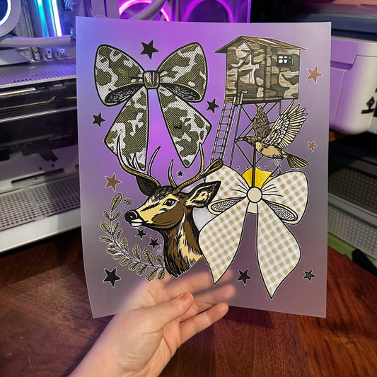 GIRLY HUNTING DTF PRINT