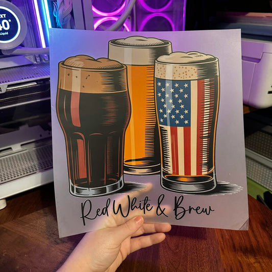 RED WHITE & BREW DTF PRINT