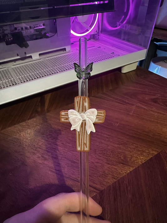 CROSS STRAW TOPPER 3D PRINTED