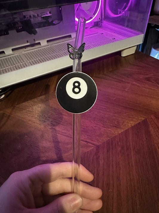 8-BALL STRAW TOPPER 3D PRINTED