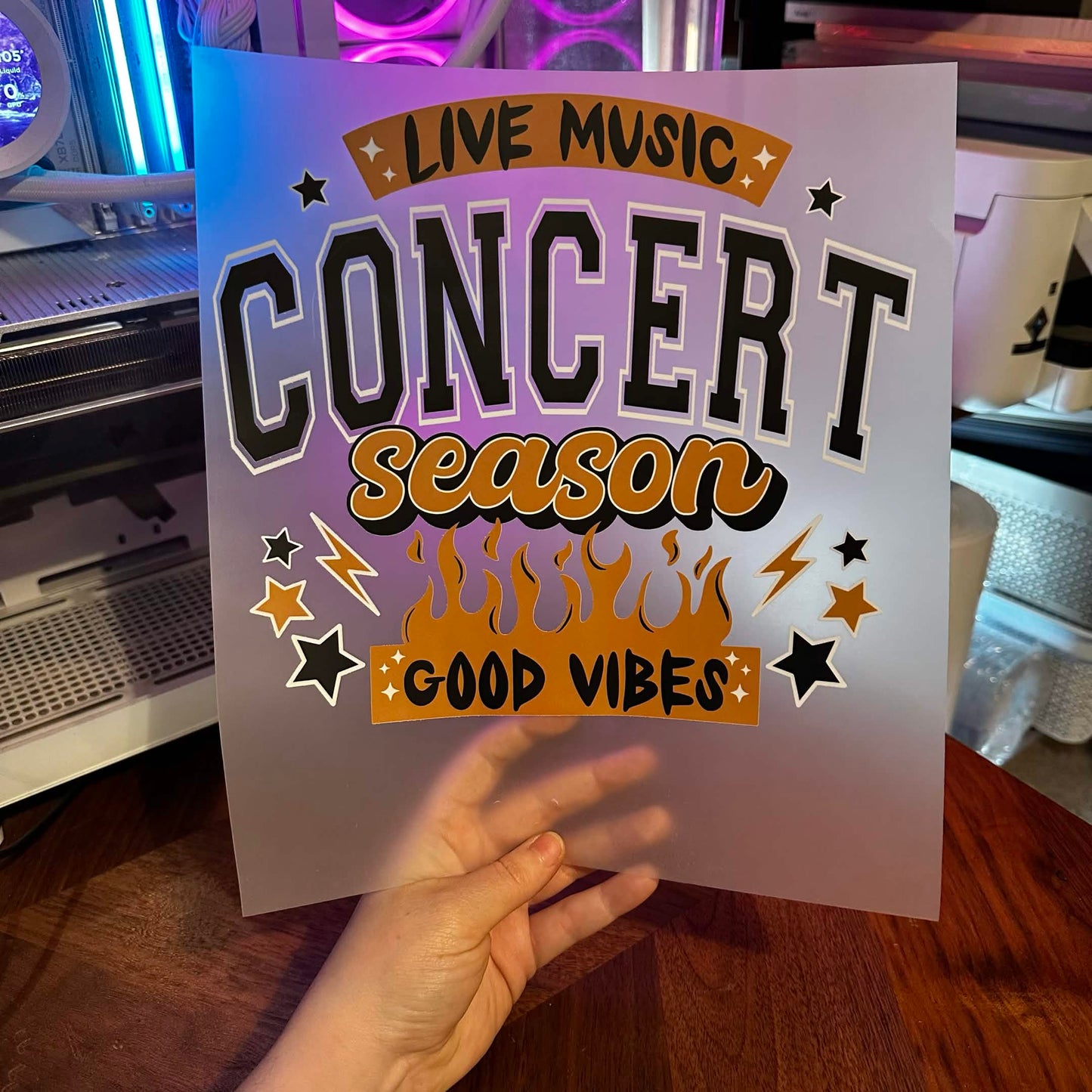 CONCERT MUSIC SEASON DTF PRINT